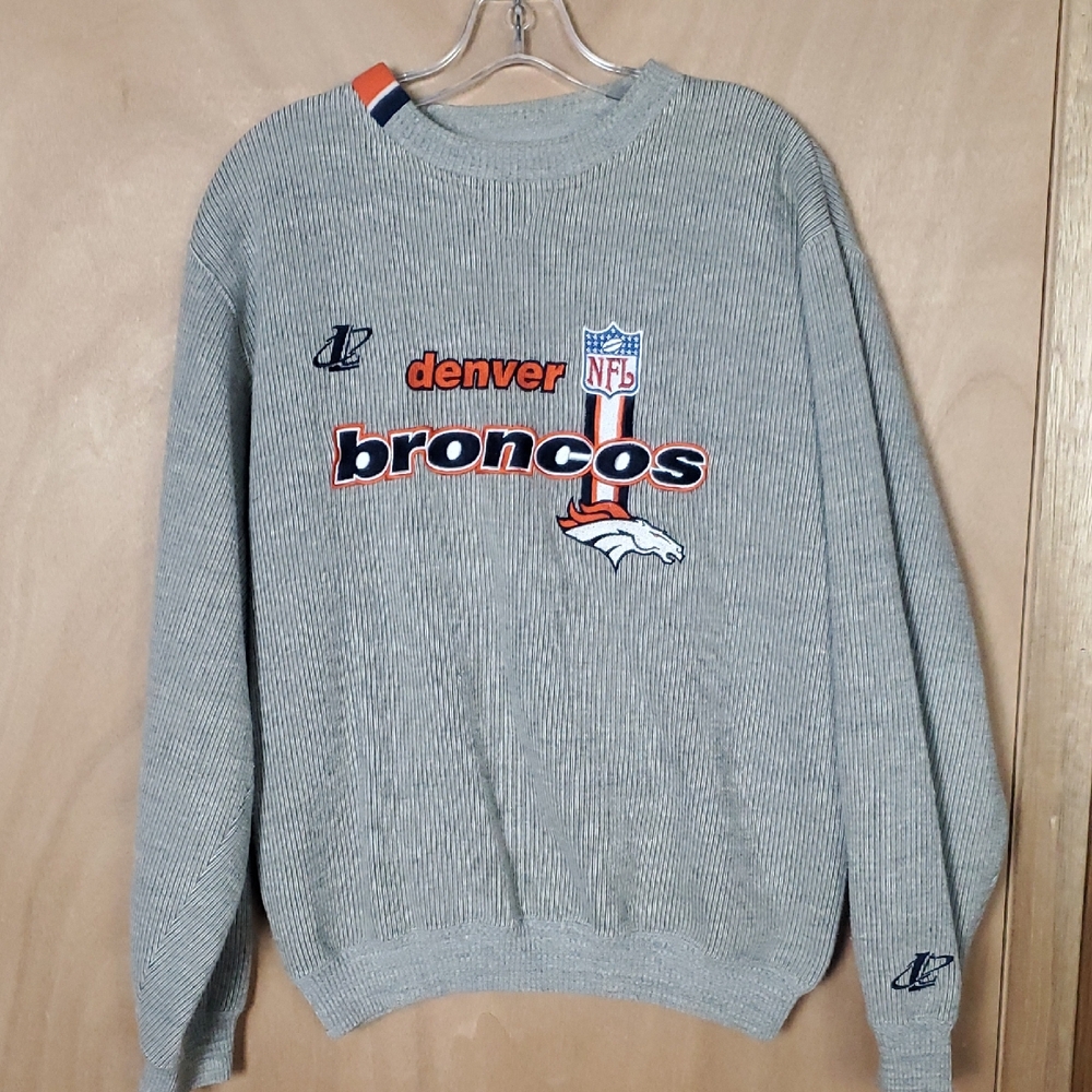 Vintage Logo Athletic NFL Pro Line Authentic Denver Broncos Sweater Size Medium